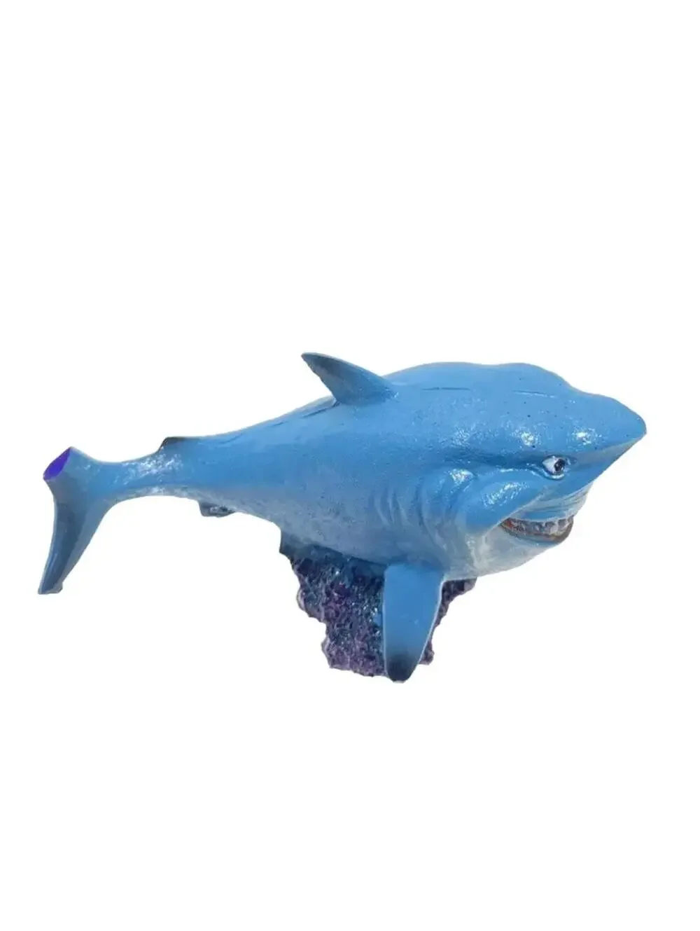Blue Shark Fish Tank Decor Shark Display - 